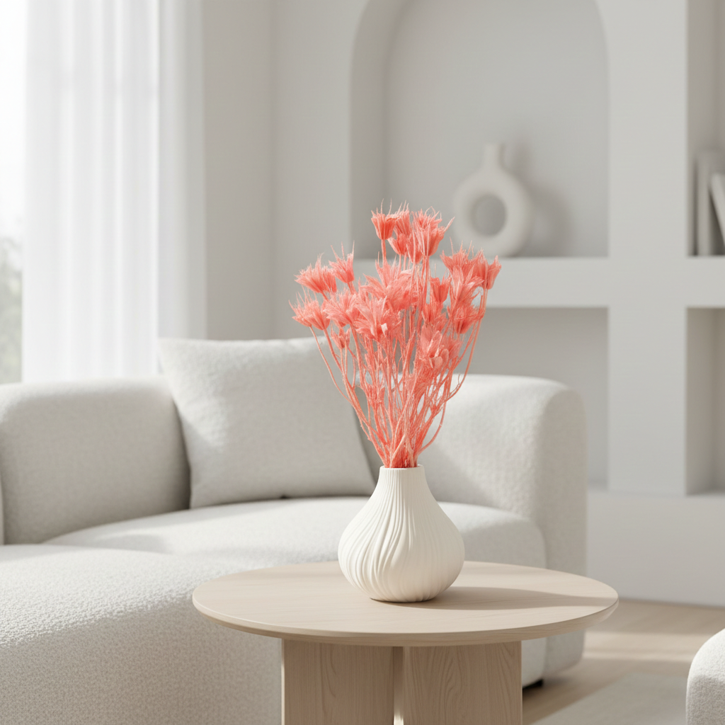 Sušená Nigella orientalis v růžovém odstínu – jemný prvek pro elegantní dekorace